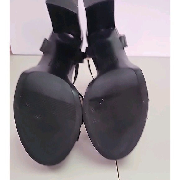 Naturalizer Womens 10 Mallory Black Ankle Strap Platform Sandal Classic Corpcore - Picture 5 of 9